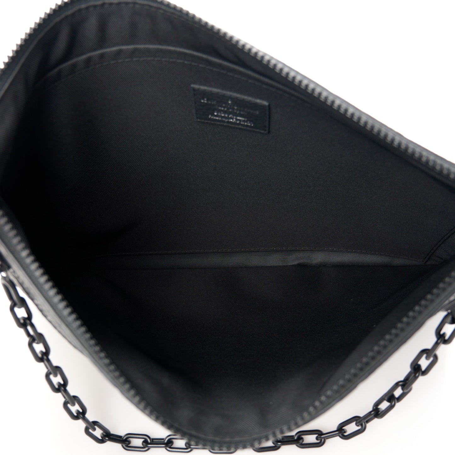 Taurillon Monogram Embroidered Cartoon LV Friends A4 Pochette Black