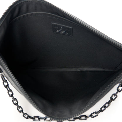 Louis Vuitton Taurillon Monogram Embroidered Cartoon LV Friends A4 Pochette Black 5 of 9