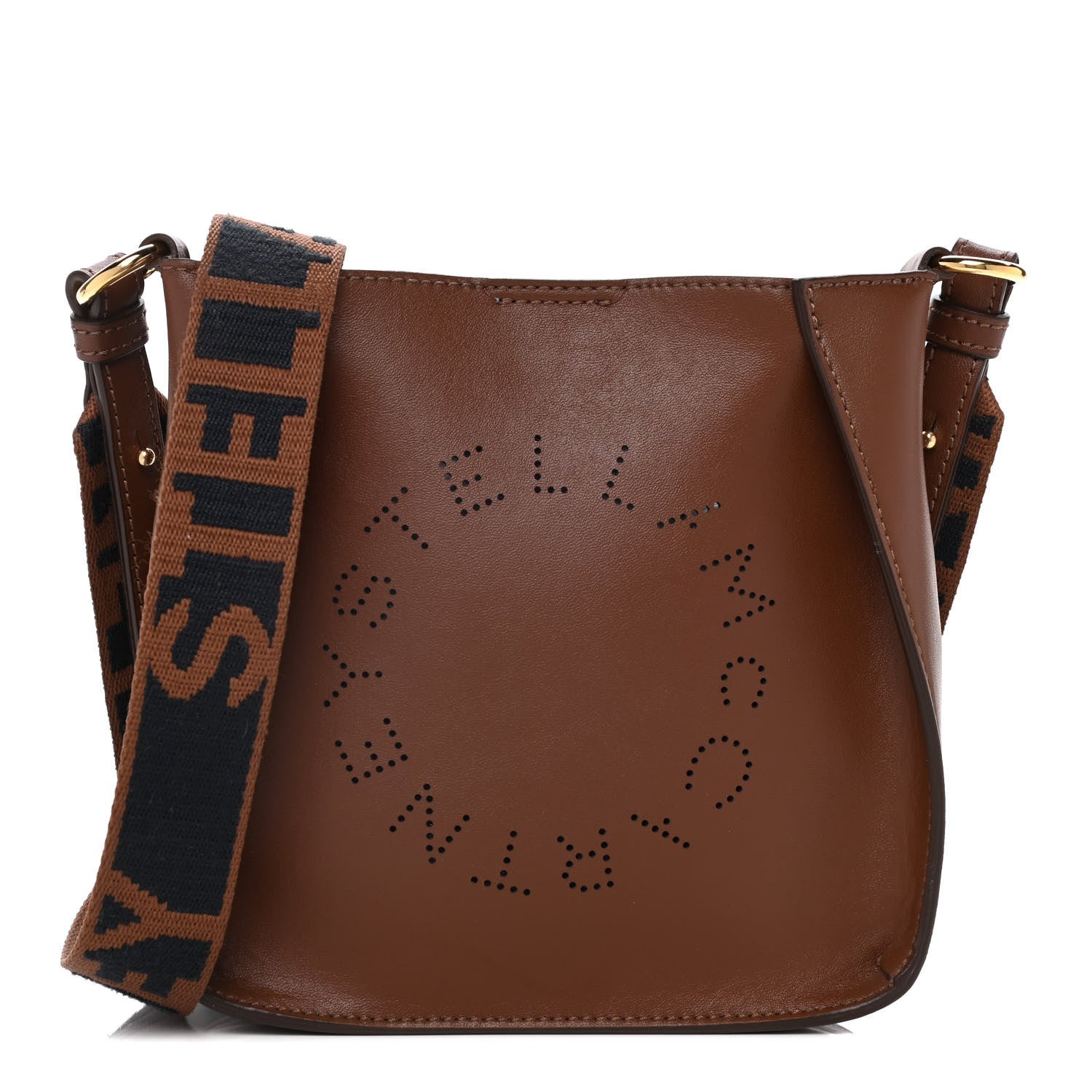 Stella McCartney Eco Alter Nappa Perforated Logo Tiny Crossbody Cinnamon 1 of 14