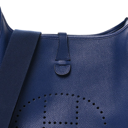 Hermes Taurillon Clemence Evelyne III PM Bleu Encre 8 of 10