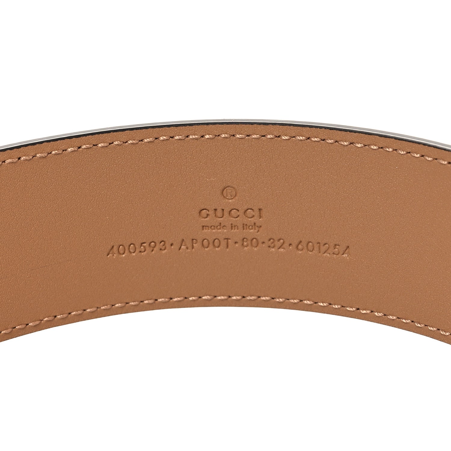 Gucci Calfskin Double G 40mm Belt  80 32 Tan 5 of 6