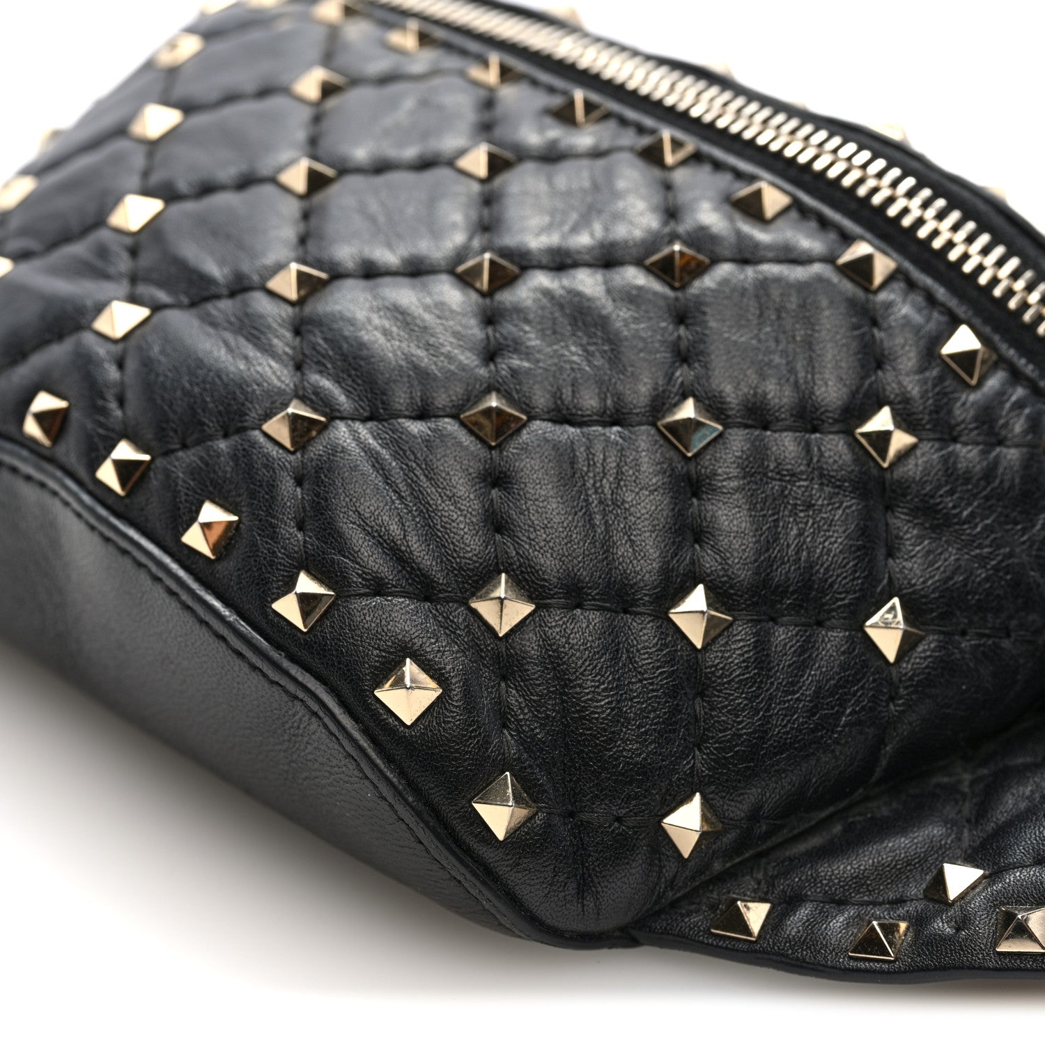 Valentino Garavani Nappa Rockstud Spike Belt Bag 95 Black 9 of 9