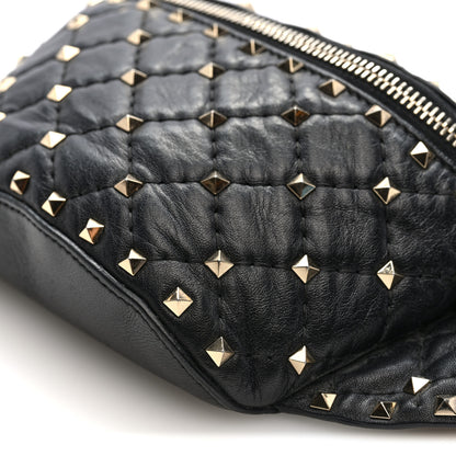 Valentino Garavani Nappa Rockstud Spike Belt Bag 95 Black 9 of 9
