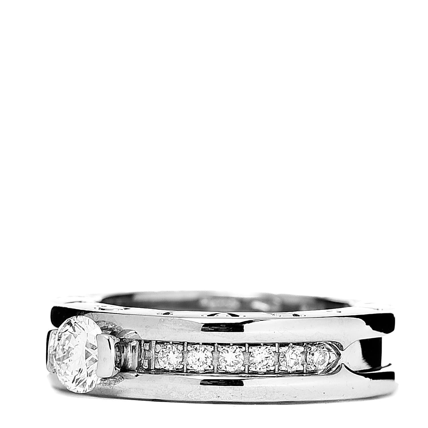 Bulgari 18K White Gold Diamond .31ct B.Zero1 Engagement Ring 47 4 3 of 7