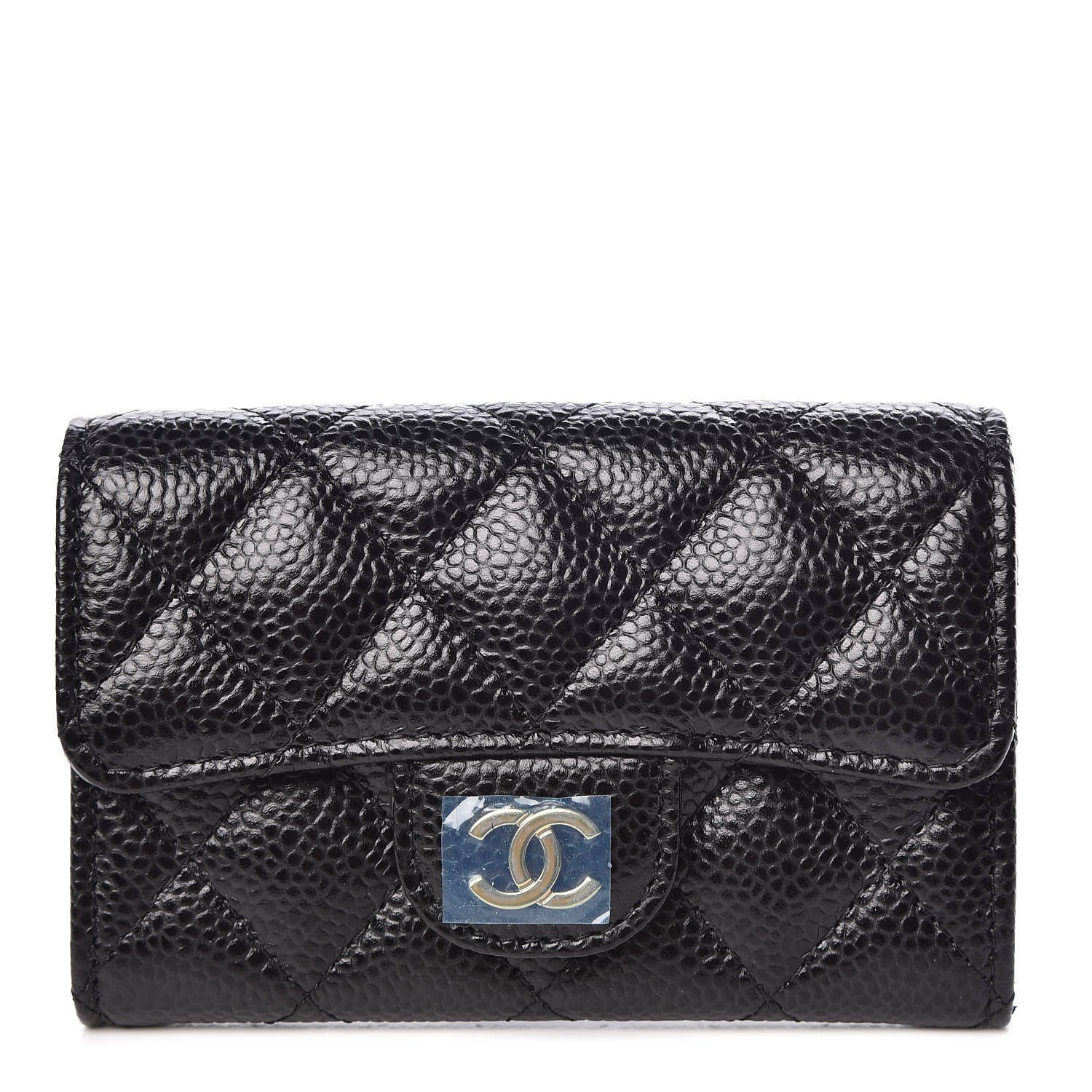 Chanel Caviar Quilted Flap Card Holder Black 1 of 9
