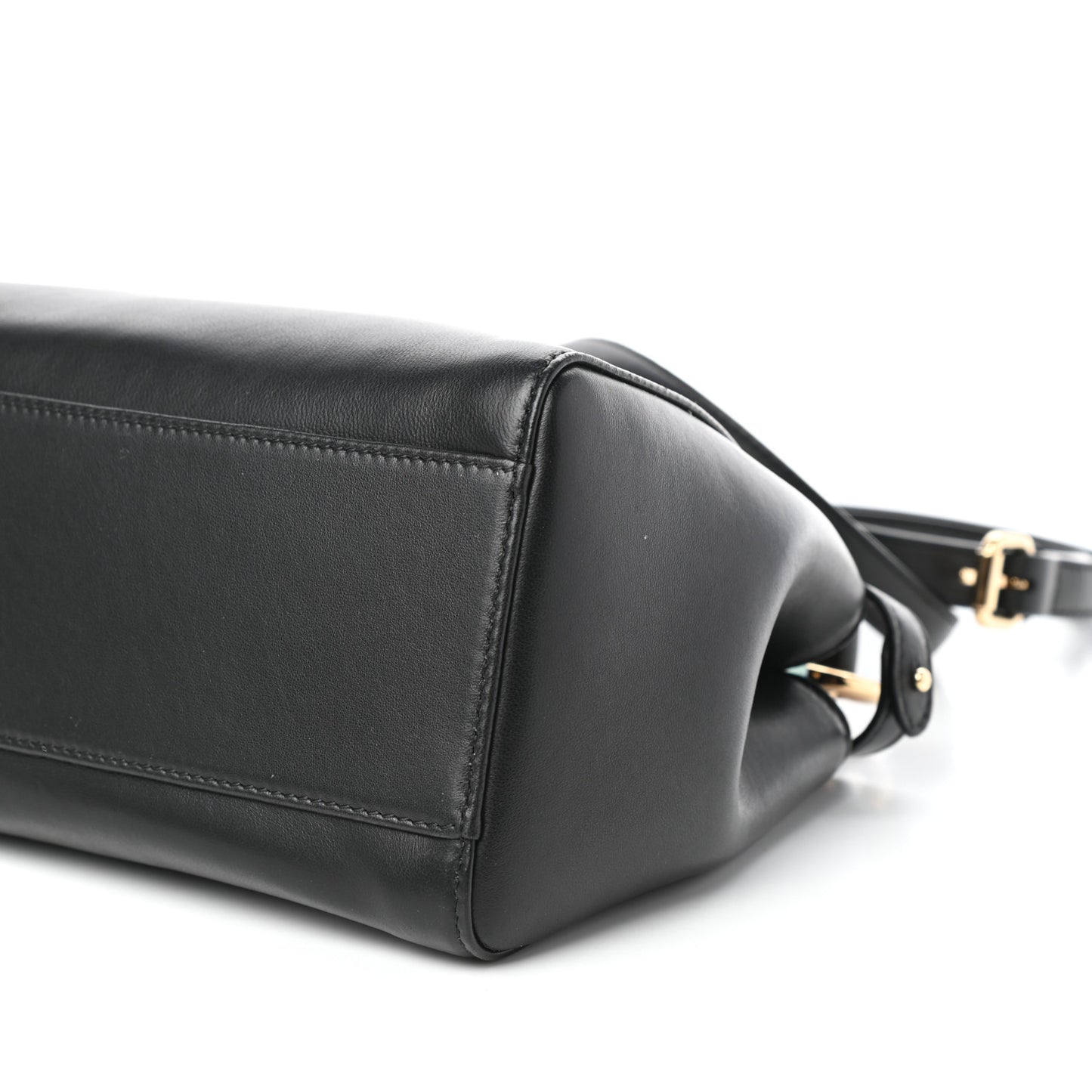 Nappa Stacked Bar Mini Peekaboo Iconic Satchel Black