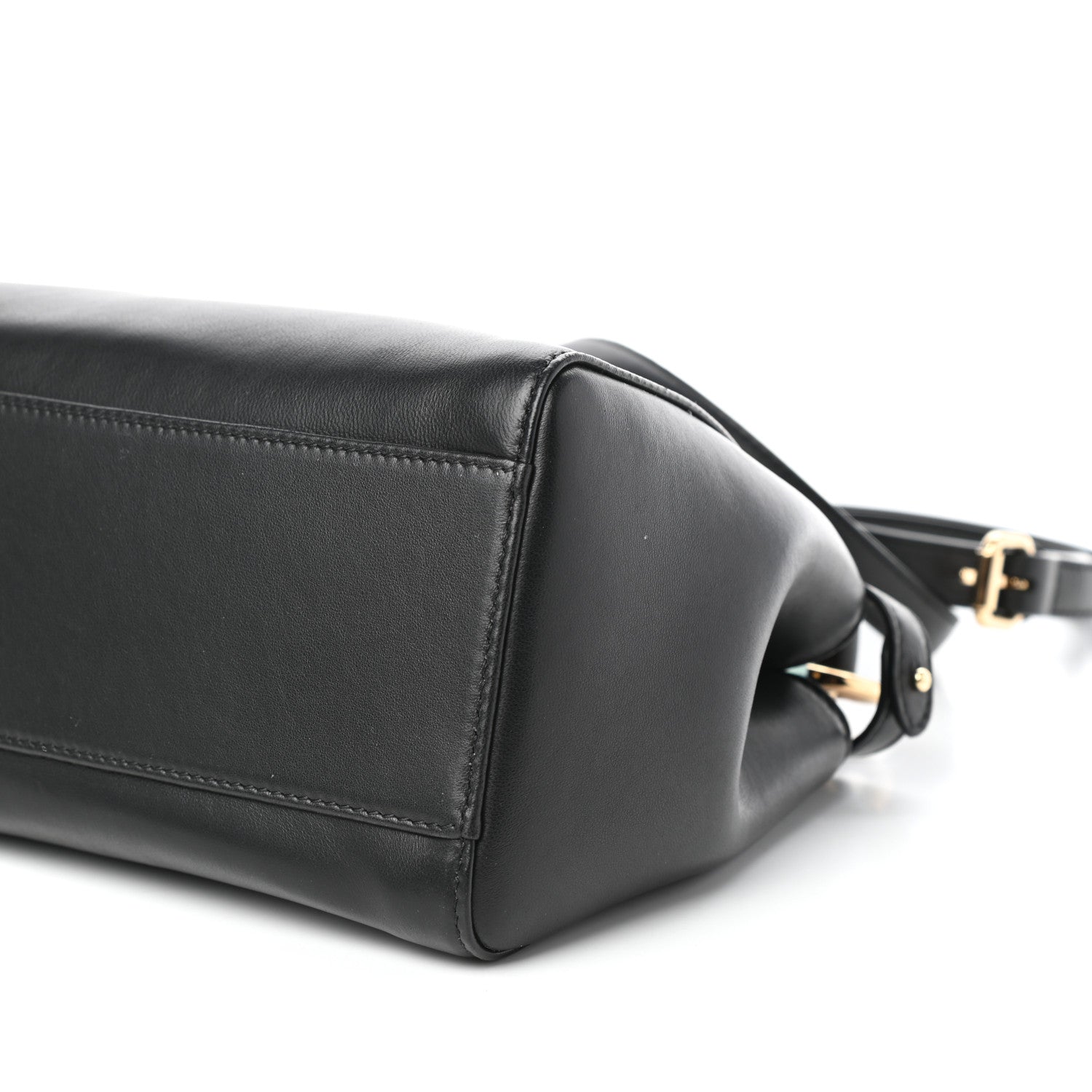 Fendi Nappa Stacked Bar Mini Peekaboo Iconic Satchel Black 8 of 8