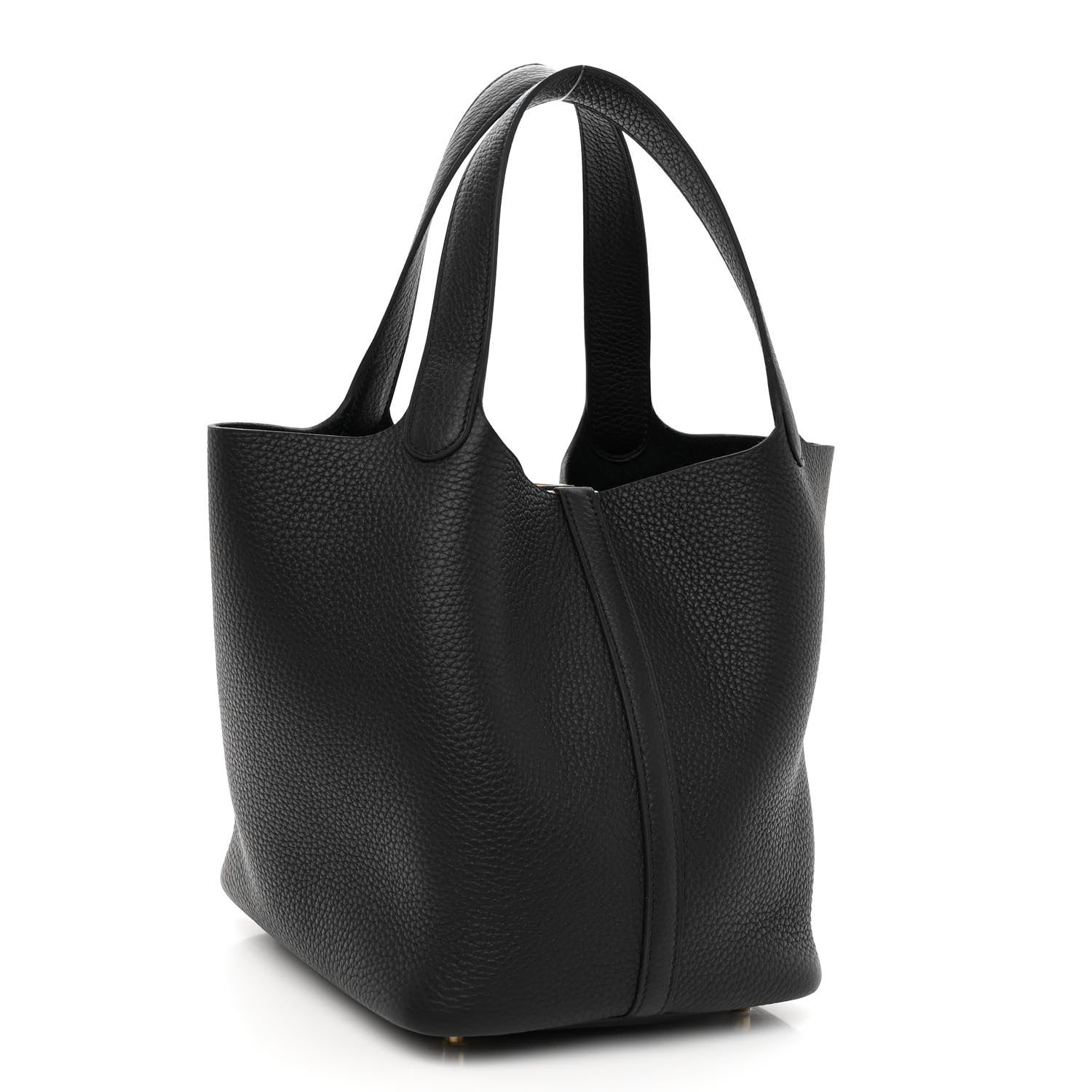 Hermes Taurillon Clemence Picotin Lock 22 MM Black 3 of 11