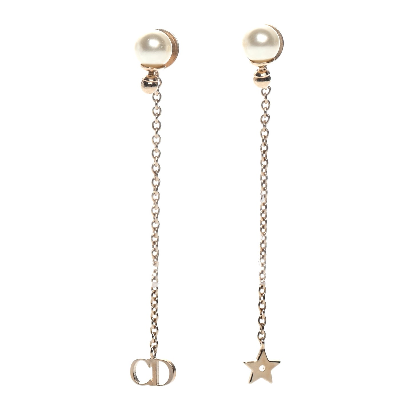 Pearl La Petite Tribale Dangle Chain Earrings Gold