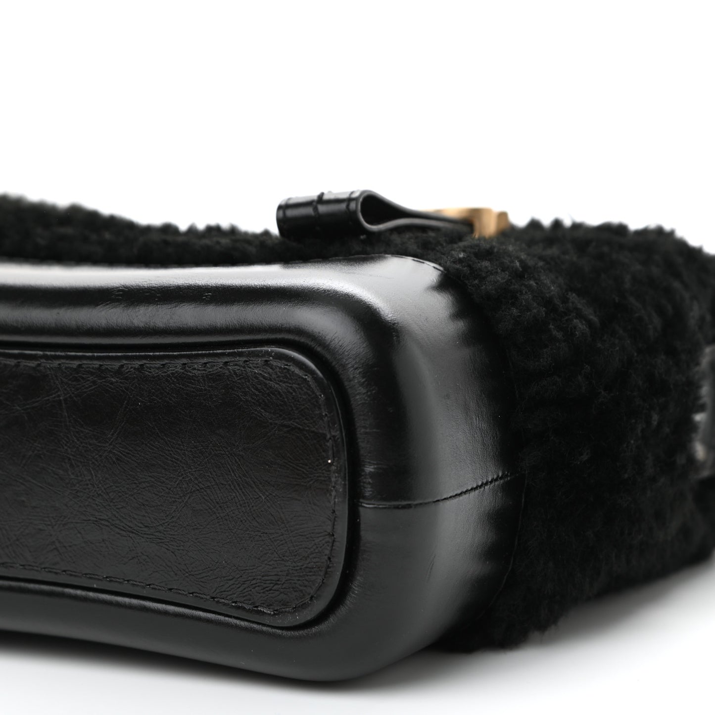Shearling Small Gabrielle Hobo Black
