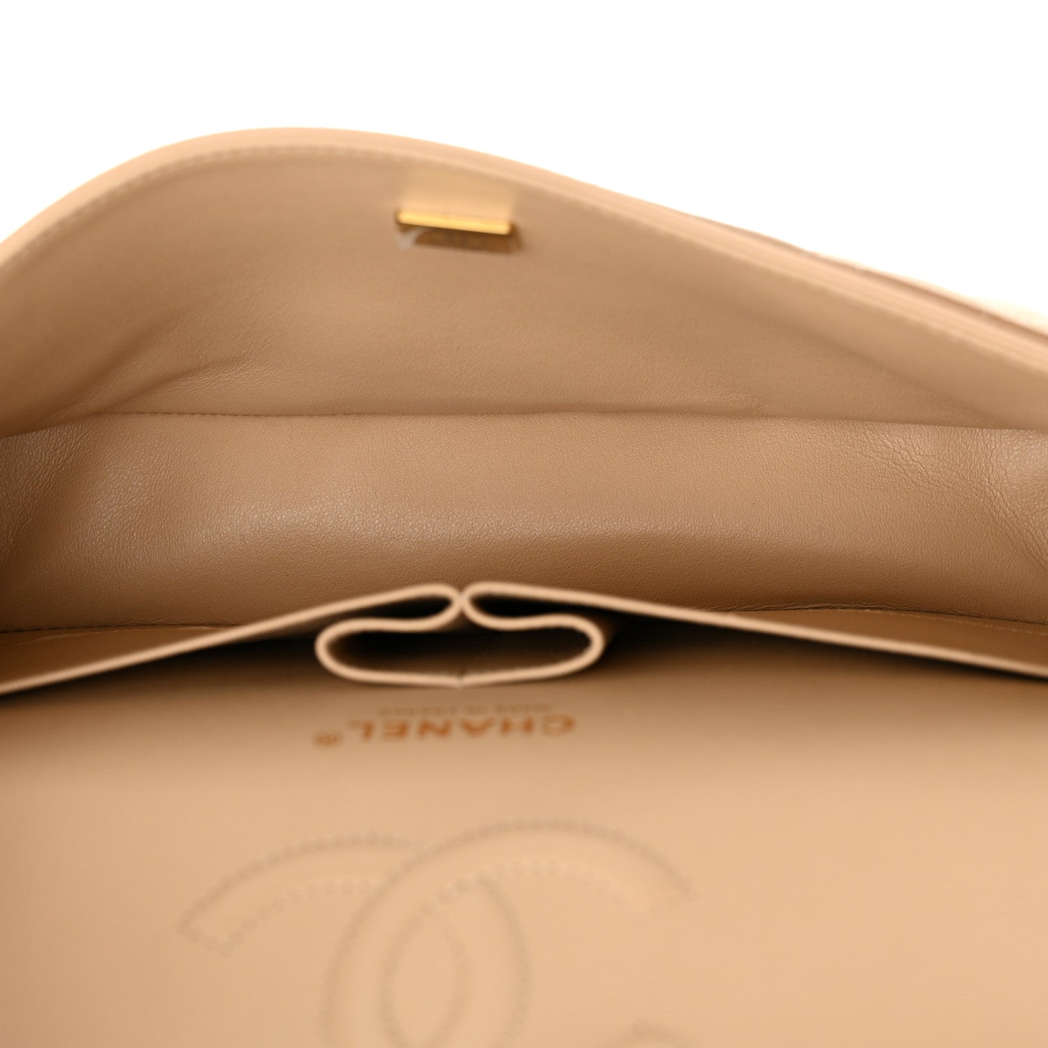 Chanel Caviar Quilted Medium Double Flap Beige 5 of 12