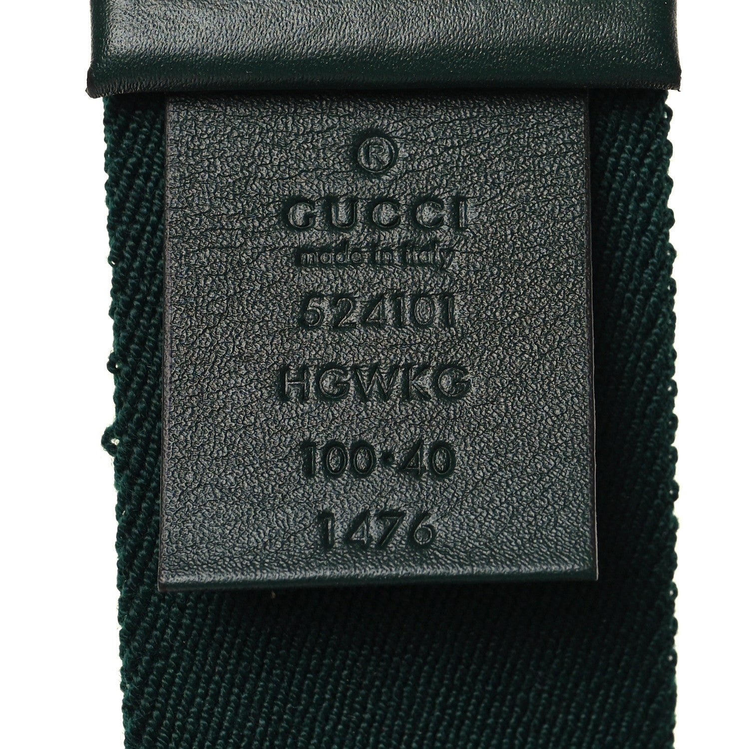 Gucci Canvas Torchon Double G Web Belt 100 40 Verde 3 of 3