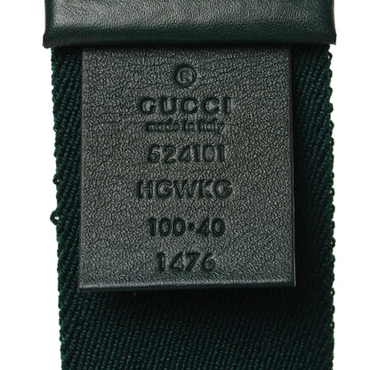 Gucci Canvas Torchon Double G Web Belt 100 40 Verde 3 of 3