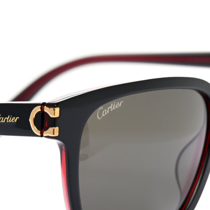 Cartier Acetate CT0002S Rectangular Sunglasses Black 7 of 8