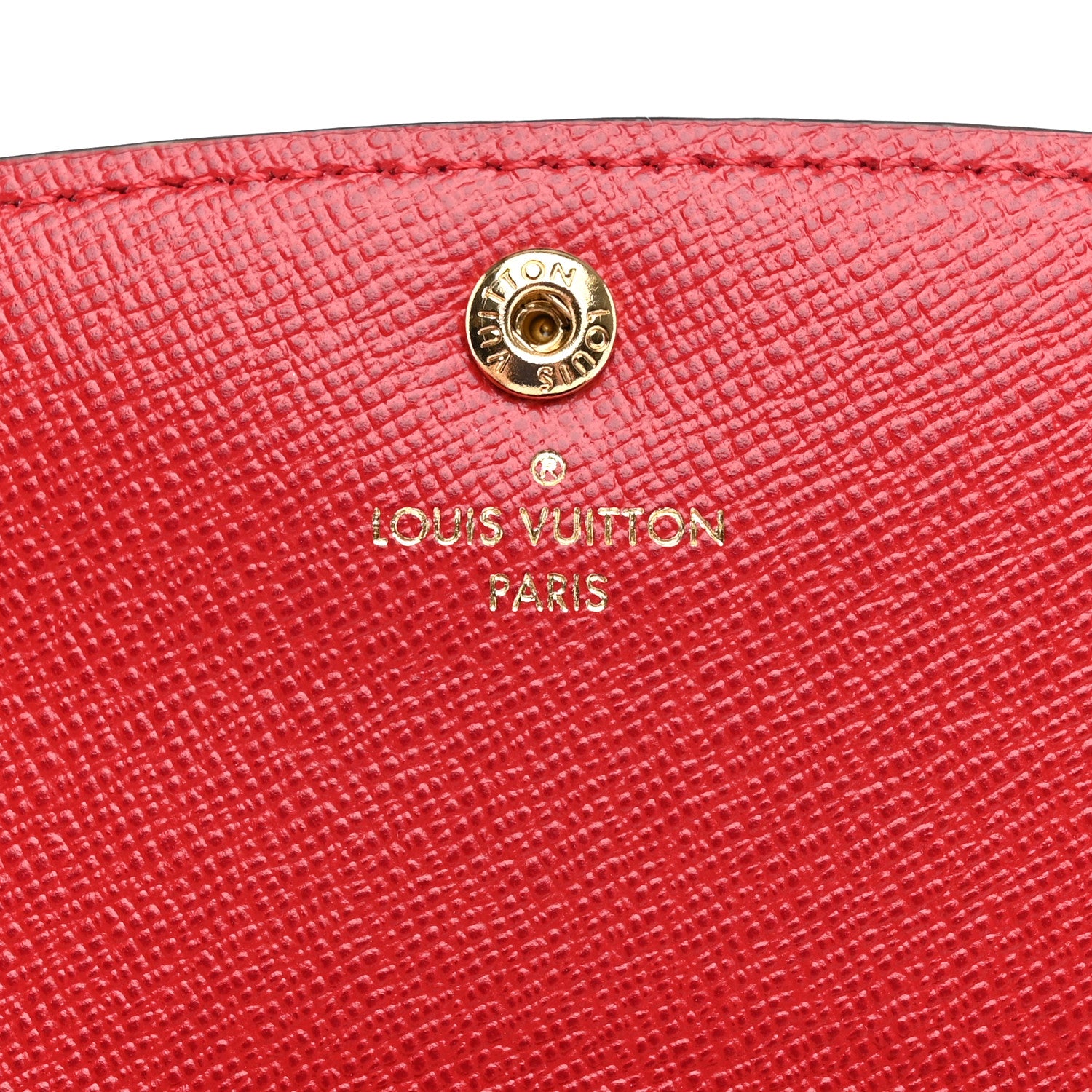 Louis Vuitton Damier Ebene Emilie Wallet Red 6 of 8
