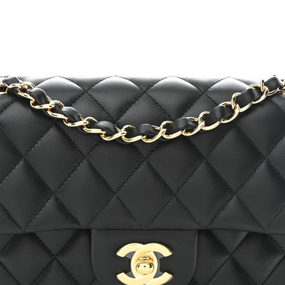 Chanel Lambskin Quilted Small Double Flap Black 8 of 10