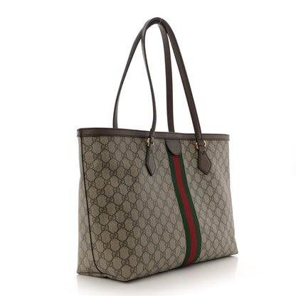 Gucci GG Supreme Monogram Medium Ophidia Shopping Tote Brown 3 of 11
