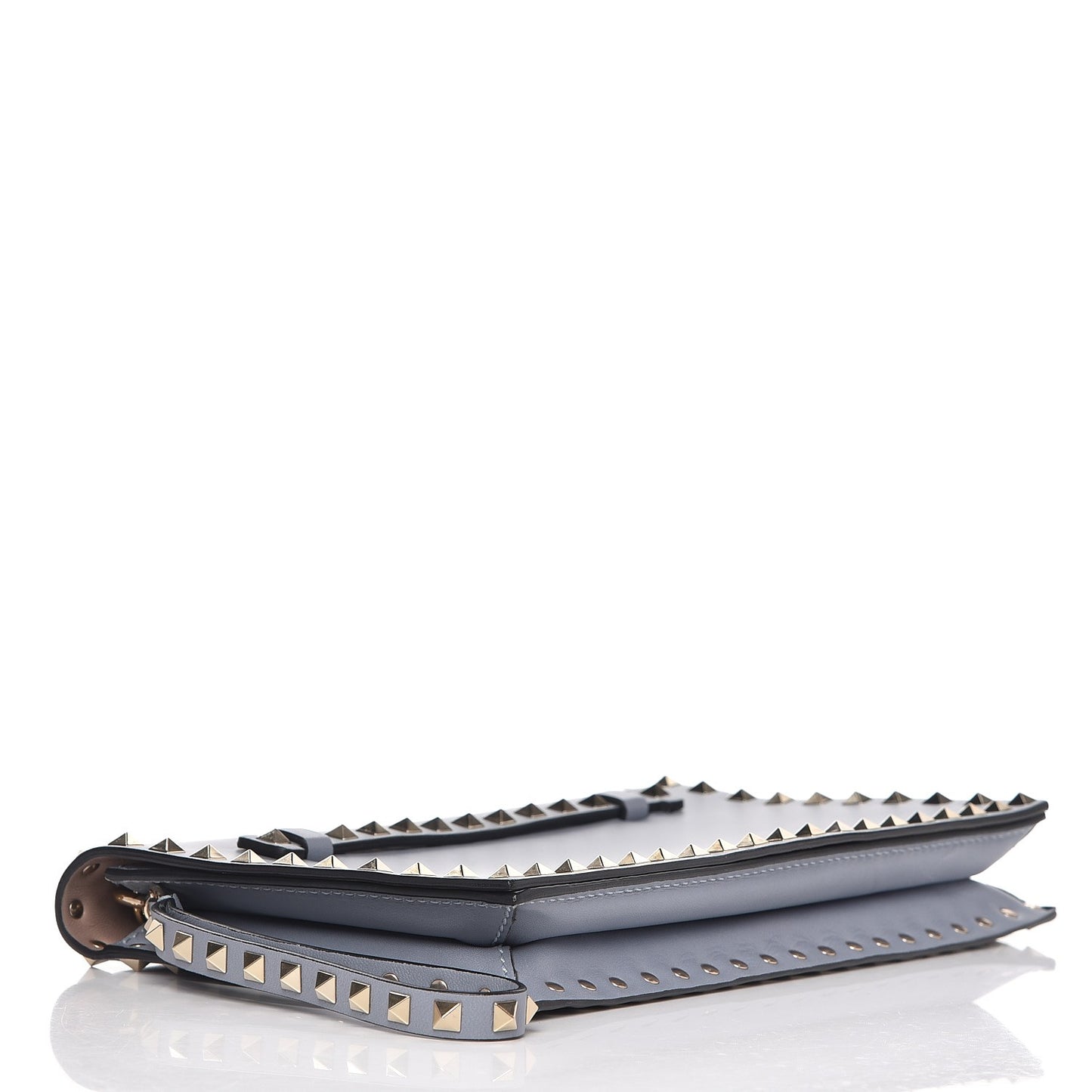 Nappa Rockstud Wristlet Clutch London Stone