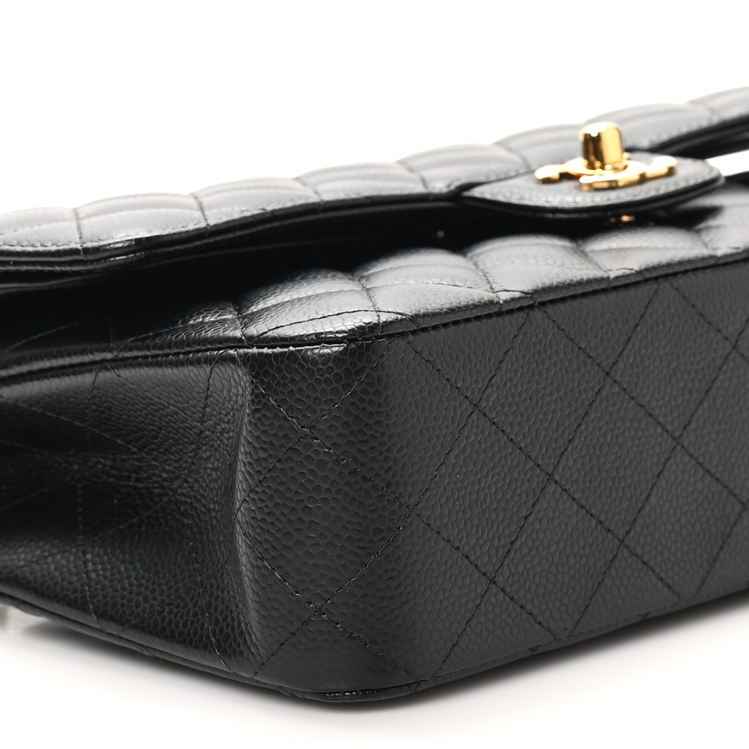 Chanel Caviar Quilted Medium Double Flap Black 10 of 11
