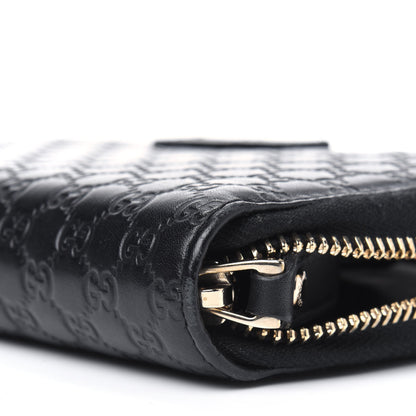 Gucci Soft Microguccissima Zip Around Organizer Wallet Black 5 of 5