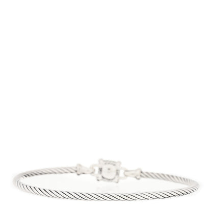 David Yurman Sterling Silver Prasiolite Diamond 8mm Chatelaine Bracelet 2 of 4