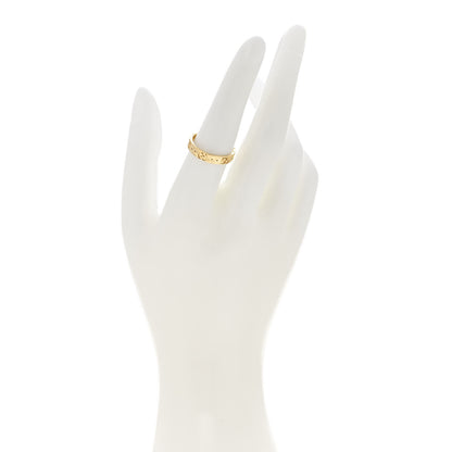 Gucci 18K Yellow Gold 4mm Hammered Icon Thin Band Ring 55/7.25 2 of 6