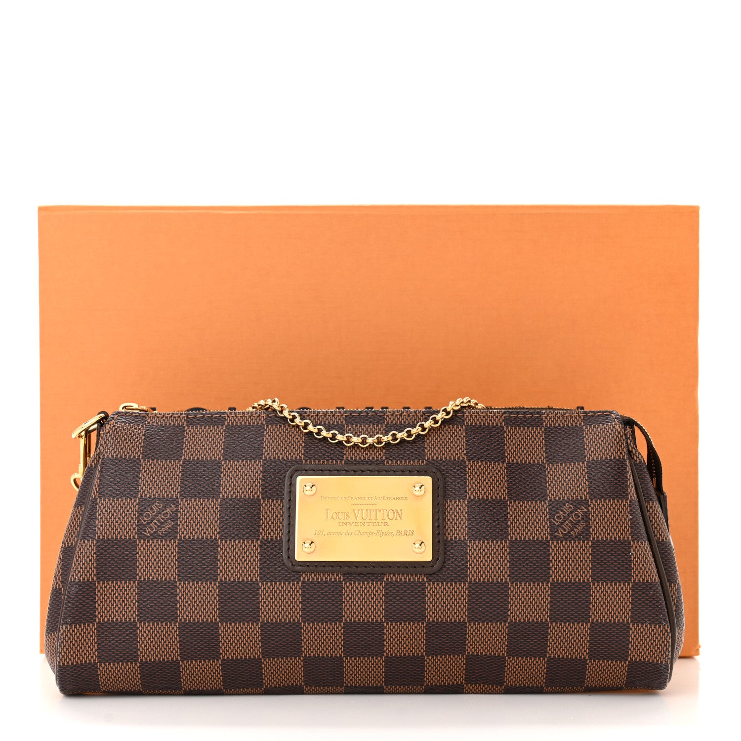 Louis Vuitton Damier Ebene Eva Clutch 13 of 13