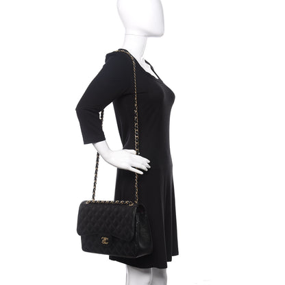 Chanel Caviar Quilted Jumbo Double Flap Black 2 of 11