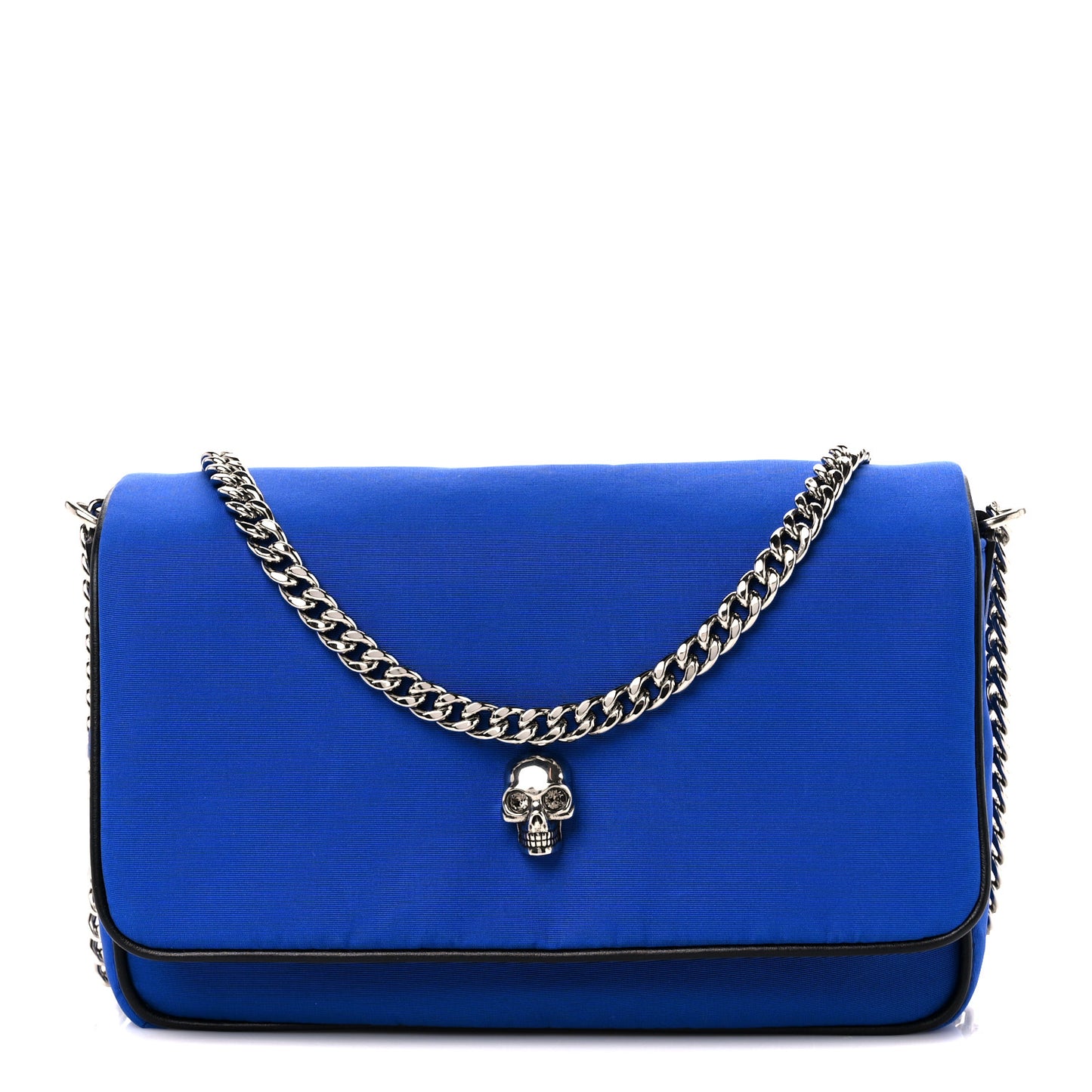 Nylon Skull Camera Crossbody Bag Royal Blue