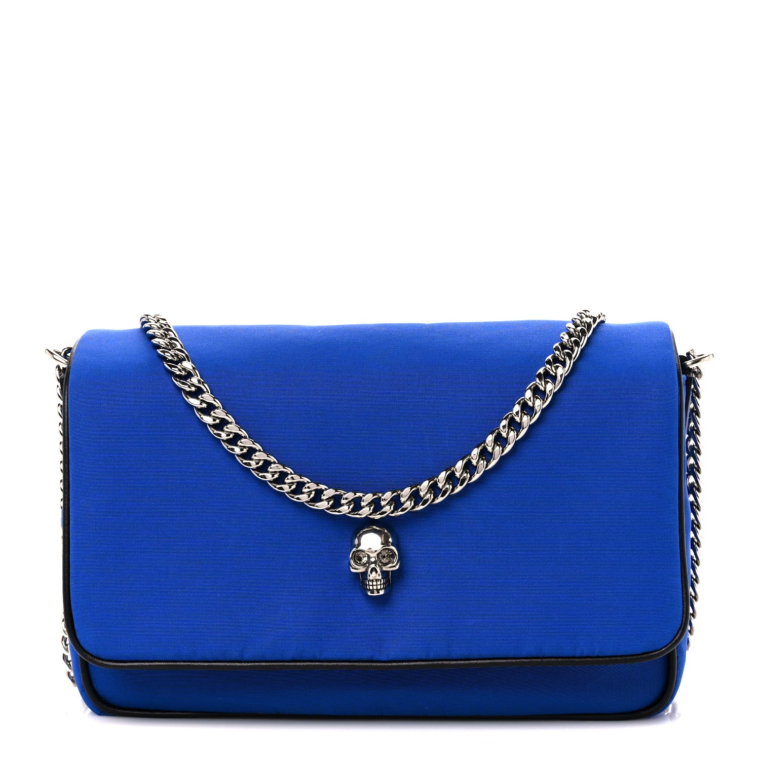 Alexander McQueen Nylon Skull Camera Crossbody Bag Royal Blue 1 of 9