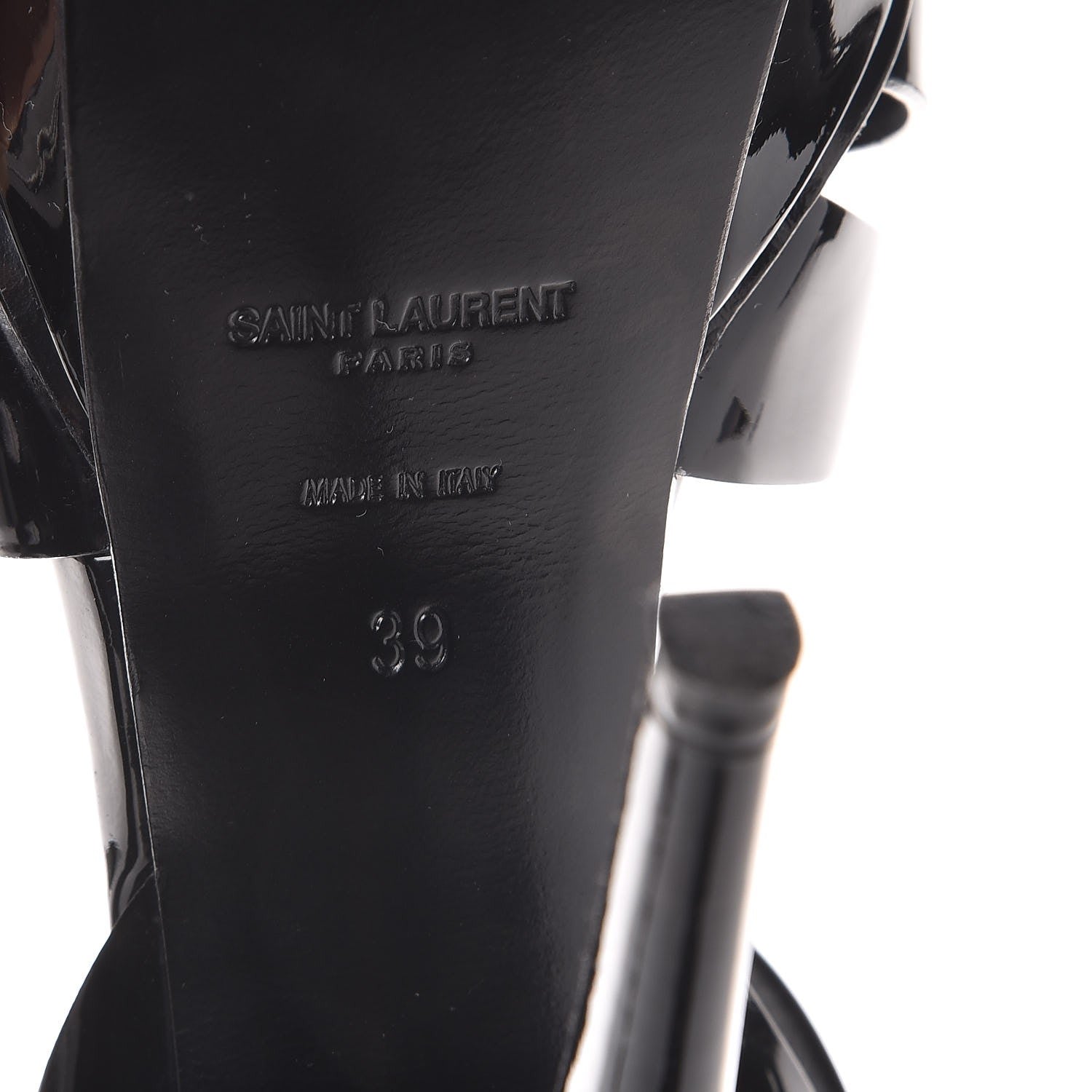 Saint Laurent Patent Tribute 105 Platform Sandals 39 Black 8 of 11