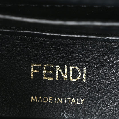 Fendi Vitello Fluffy Logo Small Shopping Bag Rosa Quarzo Black 6 of 12