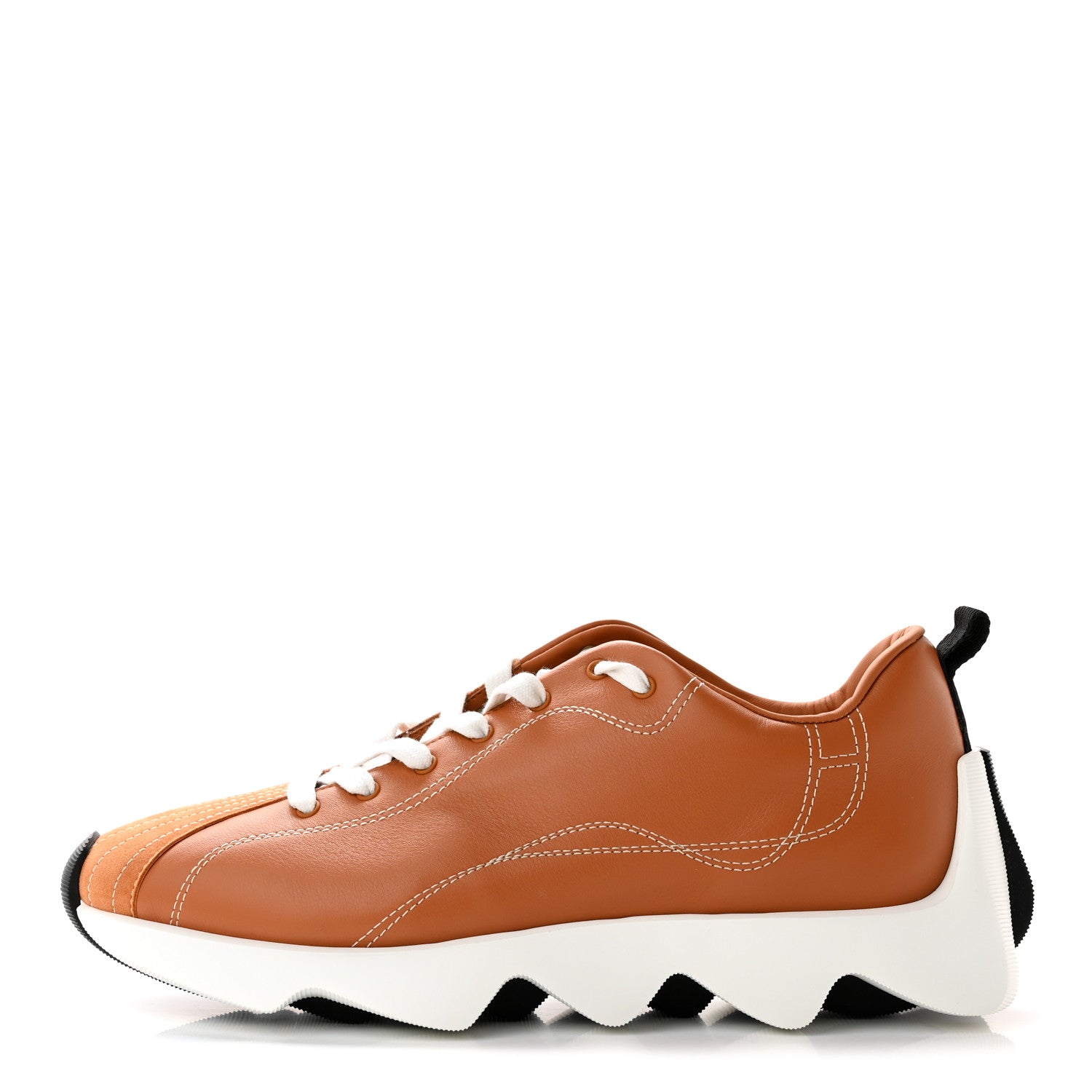 Hermes Calfskin Suede Goatskin Envol Sneakers 40 Naturel 1 of 10