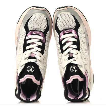 Louis Vuitton Mix Materials Suede Calfskin Run 55 Sneakers 39 Pink 2 of 9