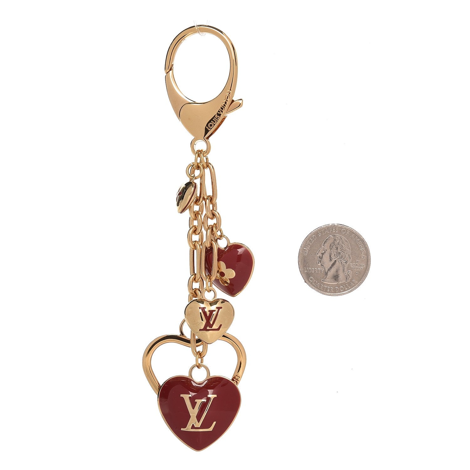 Louis Vuitton Coeurs Heart Bag Charm Key Holder Red 2 of 3