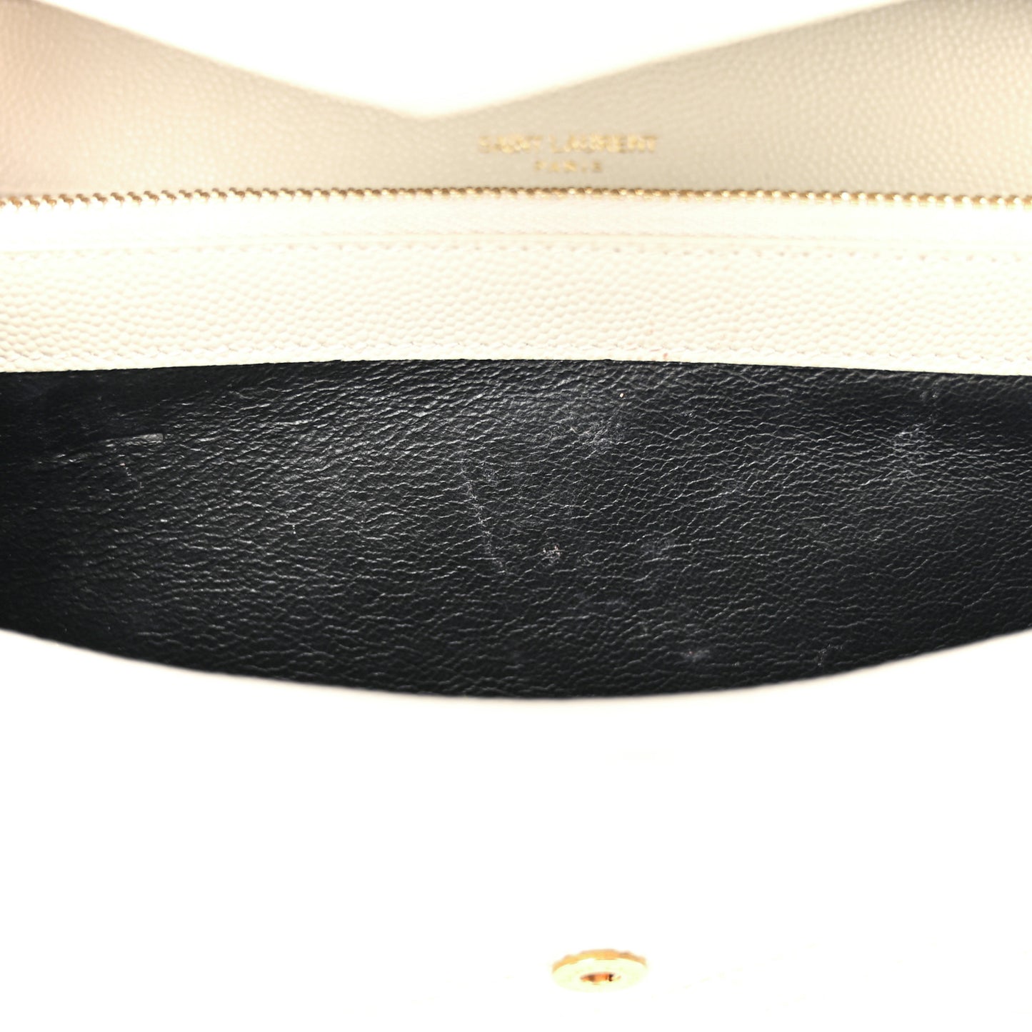 Grain De Poudre Mixed Matelasse Triquilt Monogram Chain Wallet Blanc Vintage