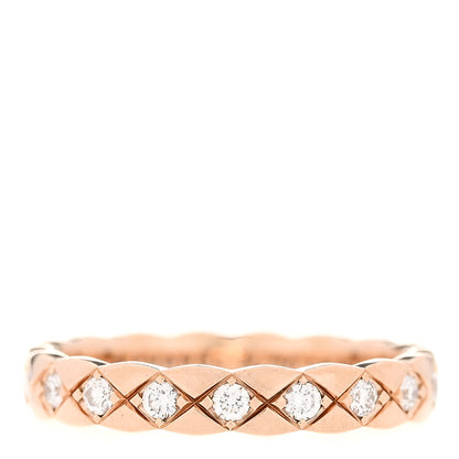 Chanel 18K Beige Gold Diamond Mini Coco Crush Ring 51 5.75 1 of 6
