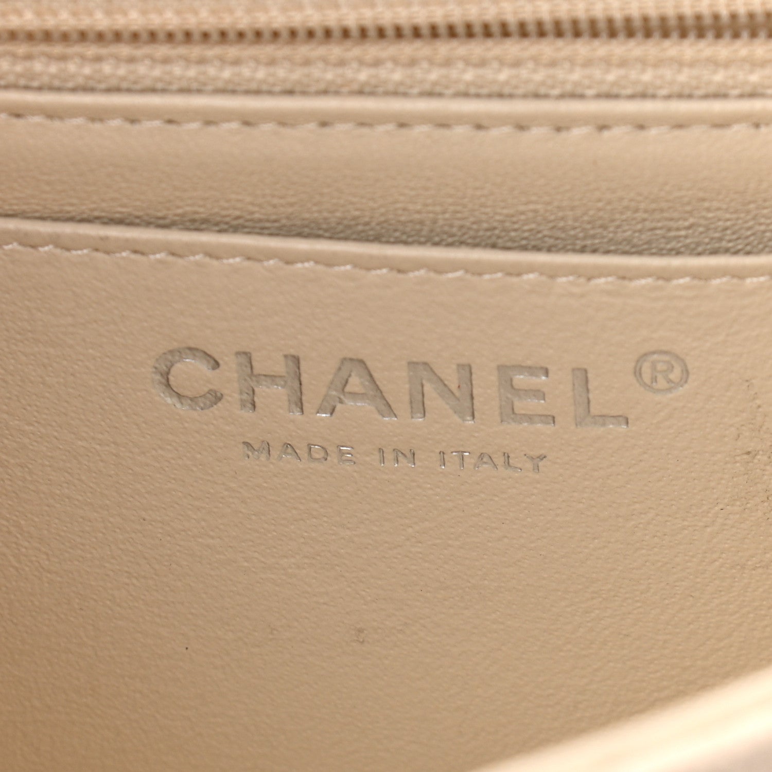 Chanel Caviar Quilted Mini Rectangular Flap Light Beige 6 of 10