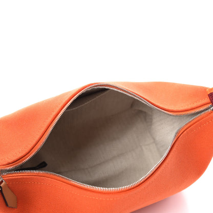 Hermes Canvas Small Bride-A-Brac Pouch Orange Burgundy 5 of 6