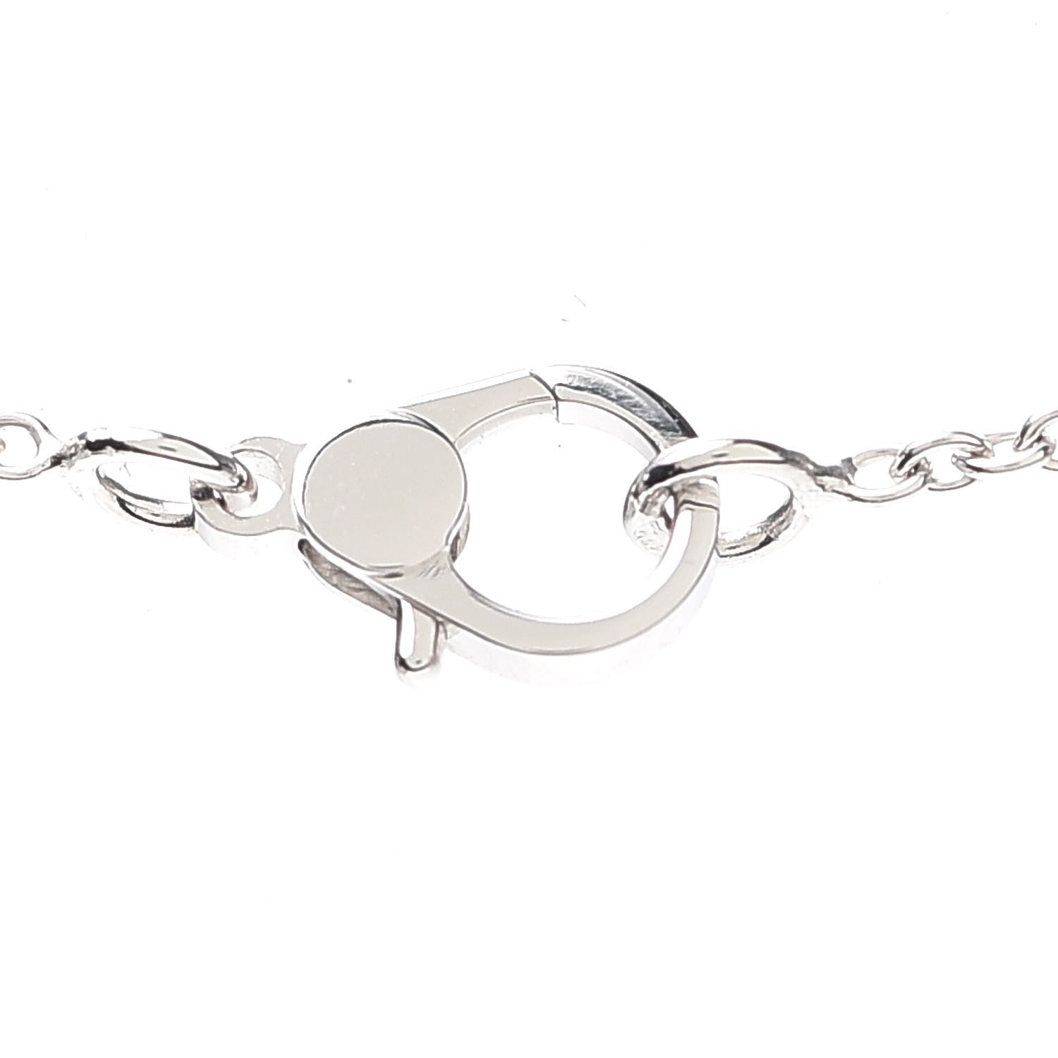 Hermes 18K White Gold Diamond Finesse Pendant Necklace 5 of 6