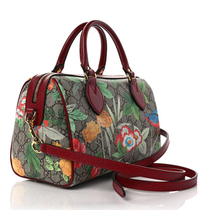 Gucci GG Supreme Monogram Tian Small Boston Beige Multicolor Red 3 of 11