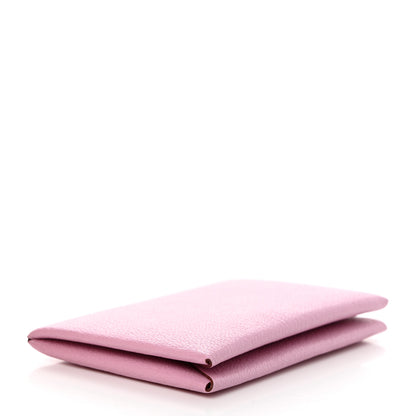 Hermes Chevre Mysore Calvi Card Case Mauve Sylvestre 4 of 8