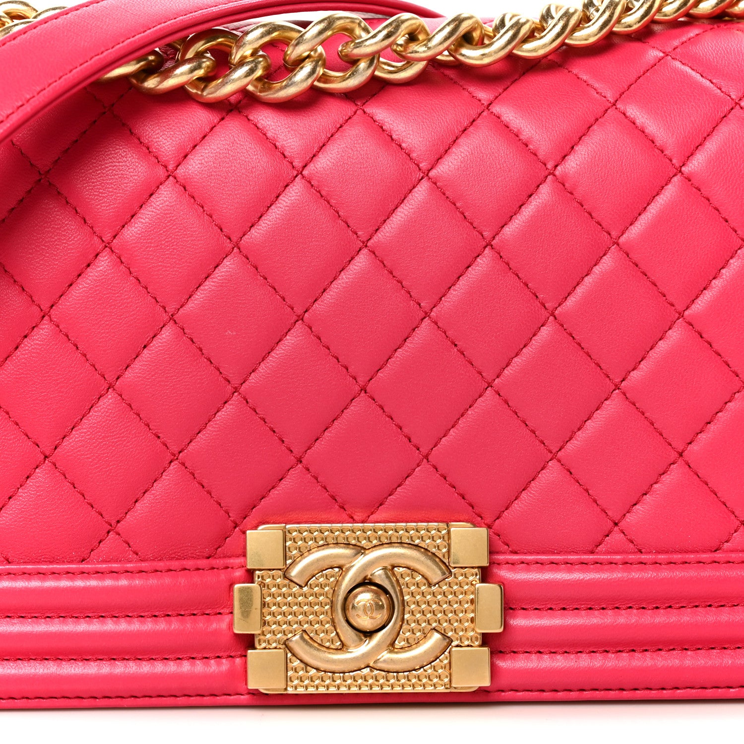 Chanel Lambskin Quilted Medium Boy Flap Pink 8 of 10