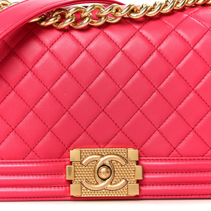Chanel Lambskin Quilted Medium Boy Flap Pink 8 of 10