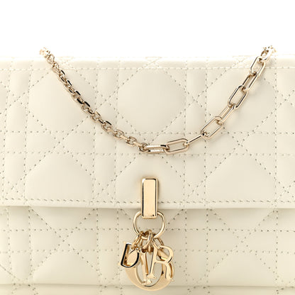 Christian Dior Lambskin Cannage My Dior Daily Pouch With Chain Latte 9 of 11