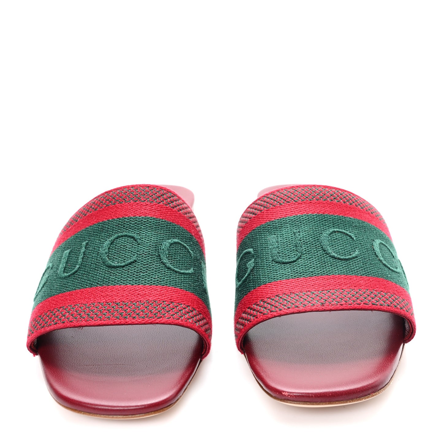Canvas Web Womens Slide Sandals 38.5 Red Bordeaux