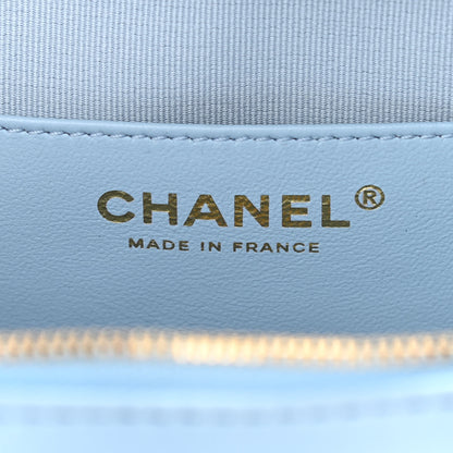 Chanel Lambskin Quilted CC In Love Heart Bag Light Blue 5 of 10