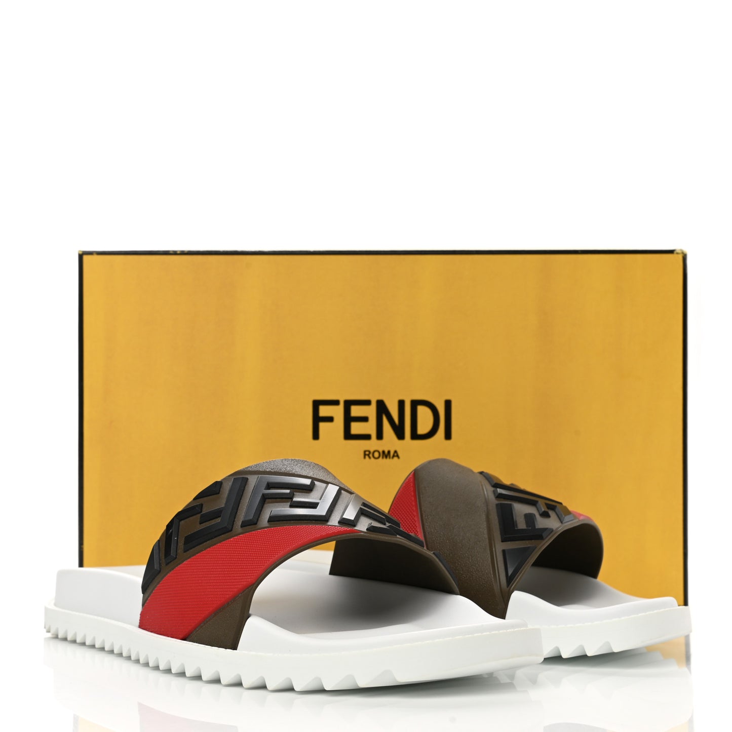 Rubber FF Fussbetts Mens Slide Sandals 11 Tobacco Multicolor