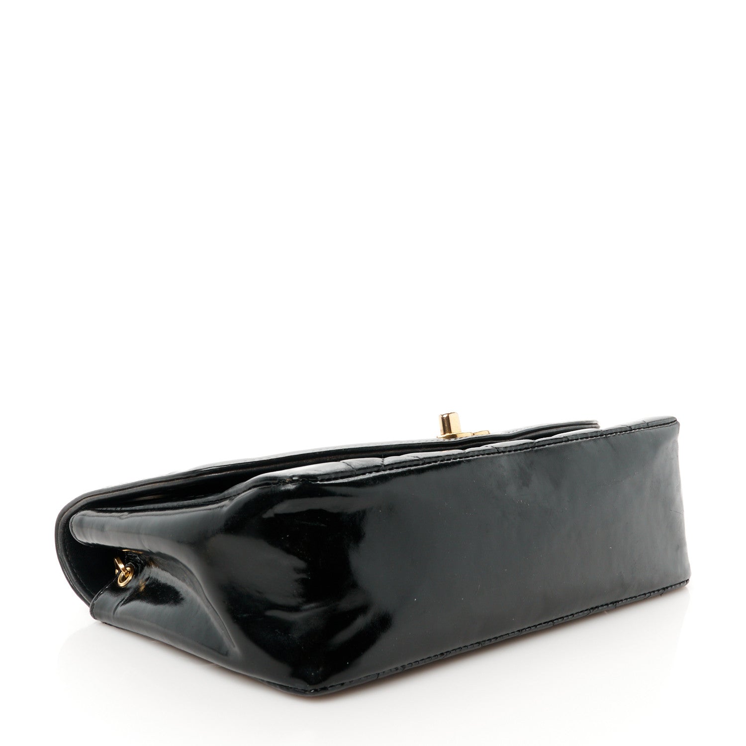 Chanel Patent Lambskin Quilted Small Single Flap Black 4 of 12