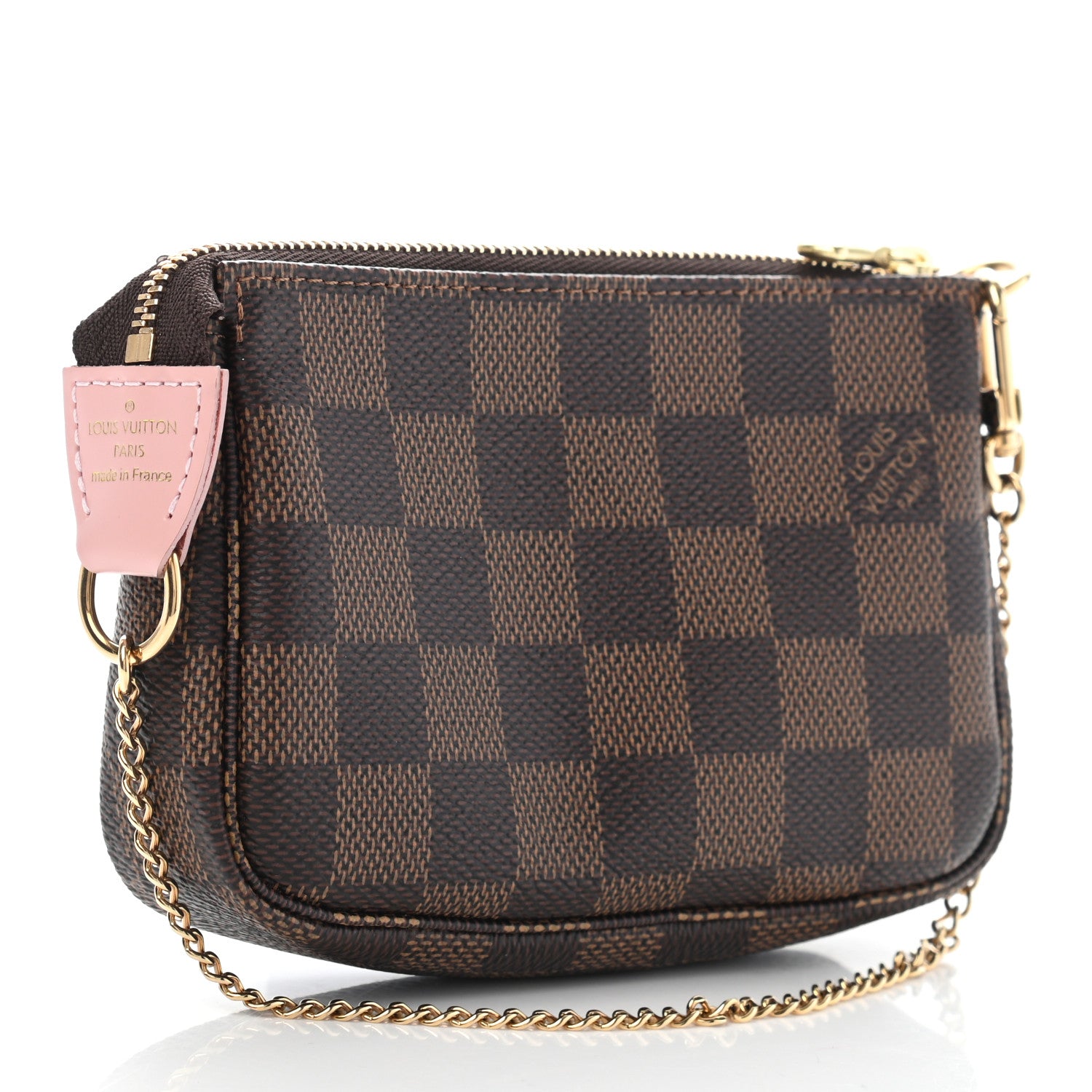 Louis Vuitton Damier Ebene 2020 Christmas Animation Big Wheel Mini Pochette Accessories Rose Ballerine 3 of 7